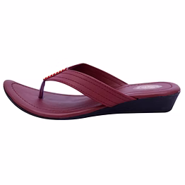 *chain maroon sandals*