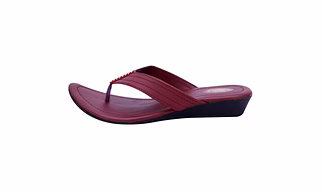 *chain maroon sandals*