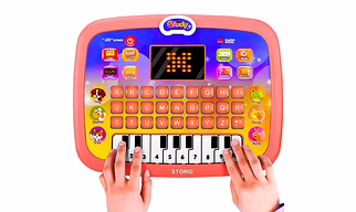 Learning Educational Computer Kids Piano Laptop with Led Screen & Music | Fun Activities Toy Computer Tablet for Kids Toddlers 1 2 3 4 5 6 + Year Old Boy and Girls, Multicolor