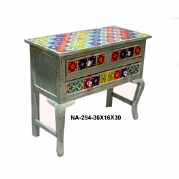 rectangular wooden console table
