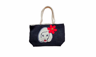Black Jute Handcrafted Tote Bag
