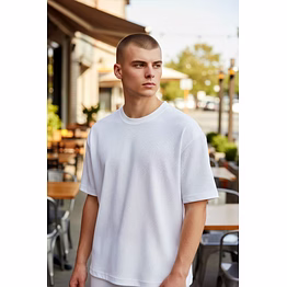 240 gsm waffle fabric cotton t-shirt