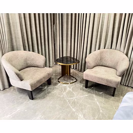 designer upholstered lounge chair