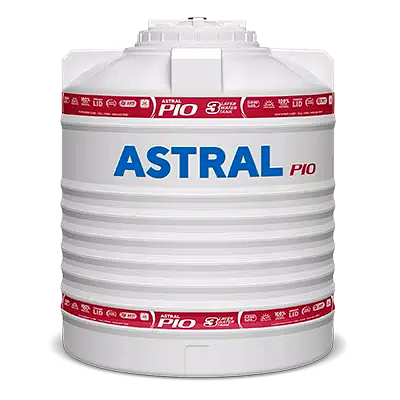 astral pipes pio pio water storage tanks consist of three layers: the outer layer, which is available in white or colored options and is 100% uv stabilized and reduces overall heat absorption; the middle layer provides a barrier for sunlight to penetrate. the inner layer is made of antimicrobial raw material which effectively prevents bacterial growth, ensuring pure, fresh, and germ-free water.