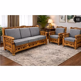 wooden sofa set