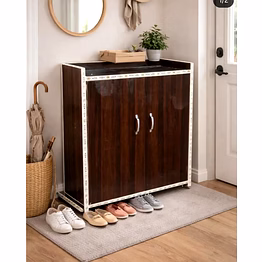 wooden shoe rack