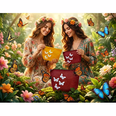 butterfly (jute pouch003)