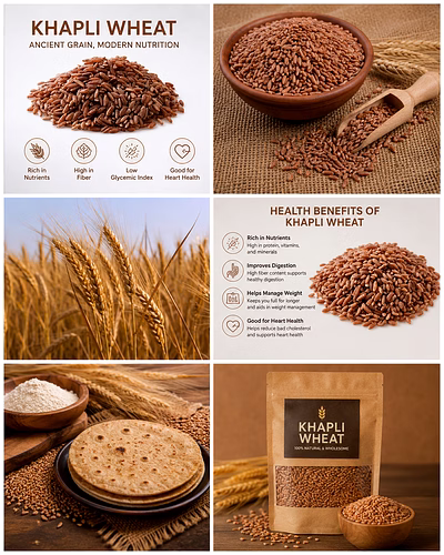 Premium Khapli Wheat (Emmer Wheat) – Bulk Supply | Organic Ancient Grain Supplier from India-1