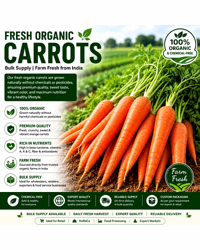 Fresh Organic Carrots – Bulk Supply | Farm Fresh Red Carrot Supplier from India-3