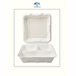 8x8 3 compartment clam shell box