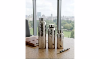 Stainless Steel Hammered Water Bottle (Multiple Sizes)