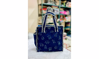 Handblock mini tote bags (12*12 inches)