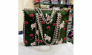Handblock large tote bags (18*18 inches)