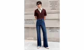 David Hamilton Flared Fit Denim Jeans