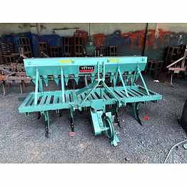seeddrill 9 tynes, front wheel type, rigid tyne type, brass bush cupset. row spacing adjustable from 7inch to 9 inch. customisable as per requirements.