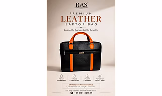 Leather laptop bag