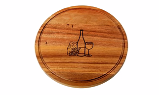 acacia wooden cheese board  12inch* 15mm