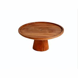 acacia wooden cake stand 10inch top height