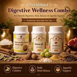 sevabhavi pachan detox gift pack – trifala churna, agnisandeepan churna & madhukadi churna