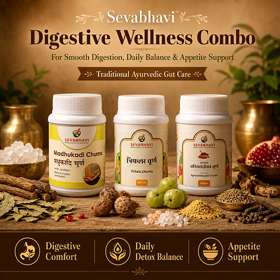 sevabhavi pachan detox gift pack – trifala churna, agnisandeepan churna & madhukadi churna