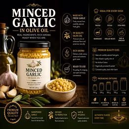 minced garlic in olive oil