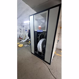vertical coil strech wrapping machine