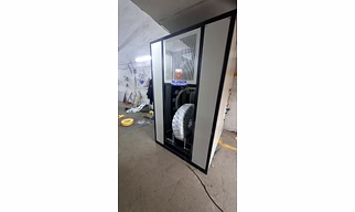 VERTICAL COIL STRECH WRAPPING MACHINE