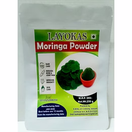 moringa leaf powder, amla powder and neem leaf powder