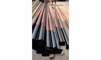 6 Mtr Tubular Poles, MS