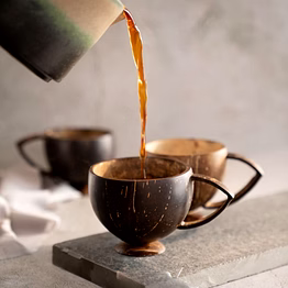 thenga coconut shell cup – 200 ml | handcrafted natural drinkware