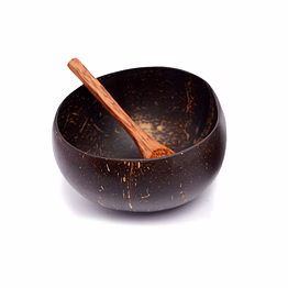 thenga jumbo coconut shell bowl 900 ml | handcrafted tableware