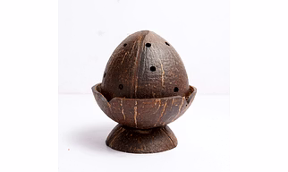 Thenga Coconut Shell Dhoop Batti Stand | Wooden Incense Holder