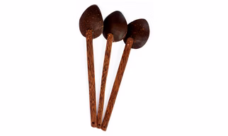 Thenga Coconut Shell Large Cooking Spoon for Serving, Kitchen | Handcrafted Natural Kitchenware
