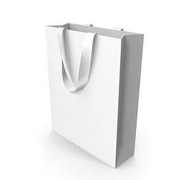 vyom white paper bag with satin handles