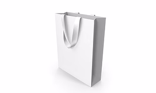 White Paper Bag With Satin Handles