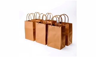 Brown Kraft Twisted Handle Boutique Bag