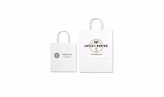 Printed White Paper Bag
