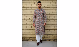 Ajrakh Casual Shirt | Earthen Ivory