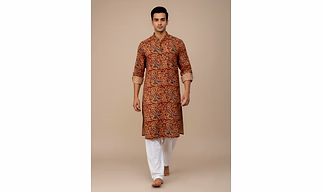 Poochampalli Kurta | Red Elegance