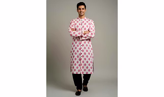 Pastel Harmony | Ikat Kurta
