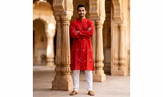Red Edition | Bandhej Long Kurta