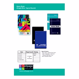 steno book (single wire / spiral bound)