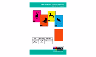 Silk Screen Printed Poly Cover Notebooks ( Single Wire Bound )