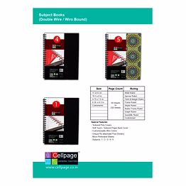 subject books (double wire / wiro bound)
