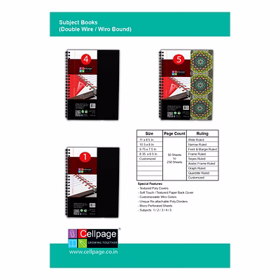 subject books (double wire / wiro bound)