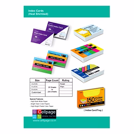 index cards (heat shirnked)
