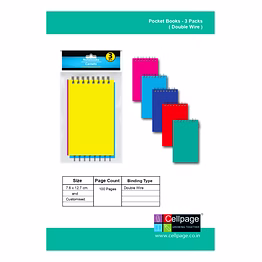 pocket books - 3 packs ( double wire )