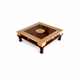 brass wooden chowki