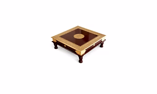 Brass wooden chowki
