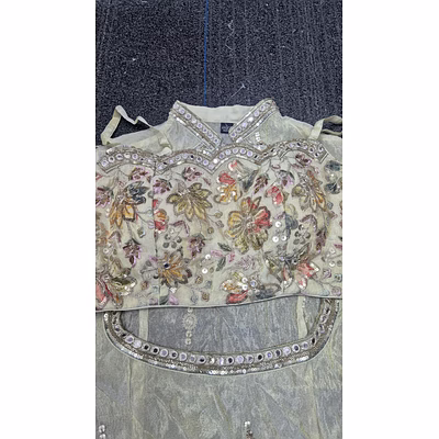 laser cut beads embroidery
